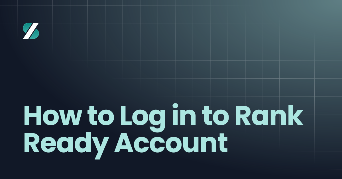How to Log in to Rank Ready Account | ساين | Sign